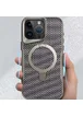TPU+PC чехол Metal Buttons with MagSafe Carbon Ring для Apple iPhone 15 Pro Max (6.7") Серый