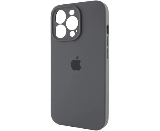 Чехол Silicone Case Full Camera Protective (AA) для Apple iPhone 15 Pro Max (6.7") Серый / Dark Gray