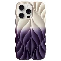 TPU чехол Leaf для Apple iPhone 15 Pro Max (6.7") White / Purple