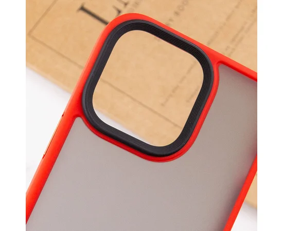 TPU+PC чехол Metal Buttons для Apple iPhone 15 Pro Max (6.7") Красный