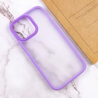 TPU+PC чехол Metal Buttons для Apple iPhone 15 Pro Max (6.7") Сиреневый