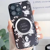 TPU+PC чехол Secret Garden with MagSafe для Apple iPhone 15 Pro Max (6.7") Black