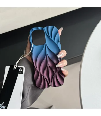 TPU чохол Leaf для Apple iPhone 15 Pro Max (6.7") Navy Blue / Plum