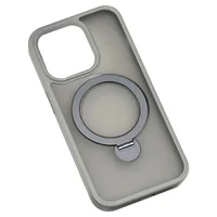 TPU+PC чехол Metal Buttons with MagSafe Colorful HQ Ring для Apple iPhone 15 Pro Max (6.7") Grey