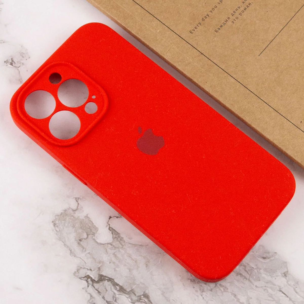 Чехол Silicone Case Full Camera Protective (AA) для Apple iPhone 15 Pro Max (6.7") Красный / Red