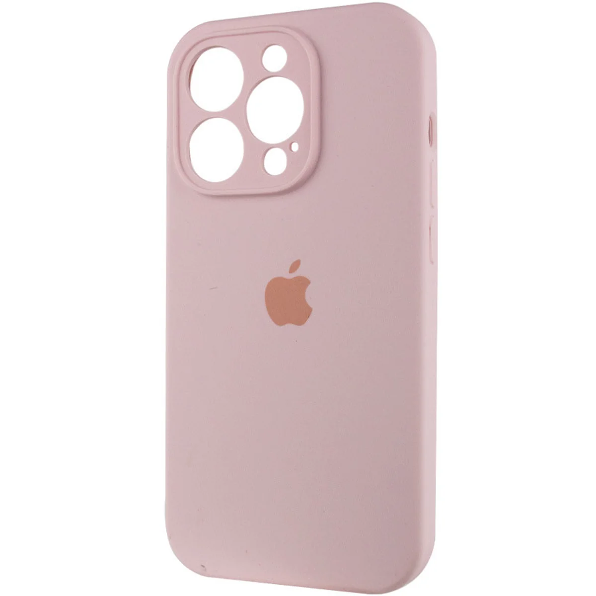 Чехол Silicone Case Full Camera Protective (AA) для Apple iPhone 15 Pro Max (6.7") Розовый / Chalk Pink