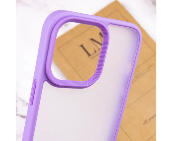 TPU+PC чехол Metal Buttons для Apple iPhone 15 Pro Max (6.7") Сиреневый