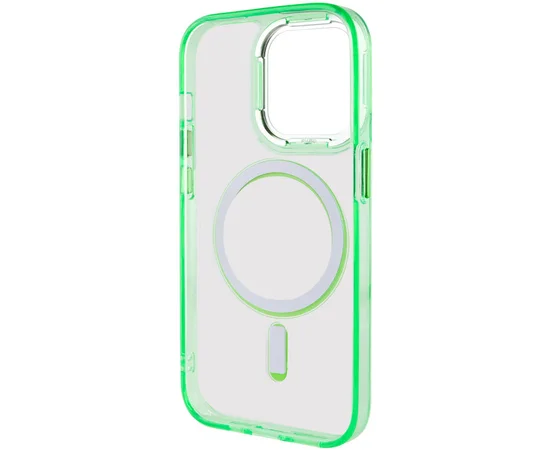 Чехол TPU Iris with MagSafe для Apple iPhone 15 Pro Max (6.7") Салатовый