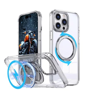 Чехол TPU+PC Empire with MagSafe and Ring для Apple iPhone 15 Pro Max (6.7") Clear