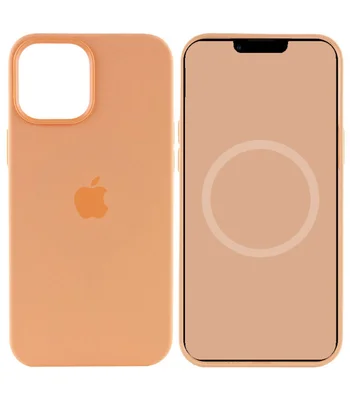 Чохол Silicone case (AAA) full with Magsafe and Animation для Apple iPhone 15 Pro Max (6.7") Помаранчевий / Orange Sorbet