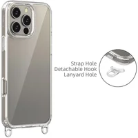Чехол TPU Transparent with Straps для Apple iPhone 15 Pro Max (6.7") Grey