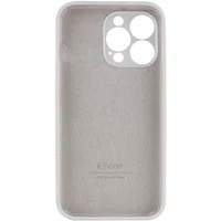Чехол Silicone Case Full Camera Protective (AA) для Apple iPhone 15 Pro Max (6.7") Белый / White