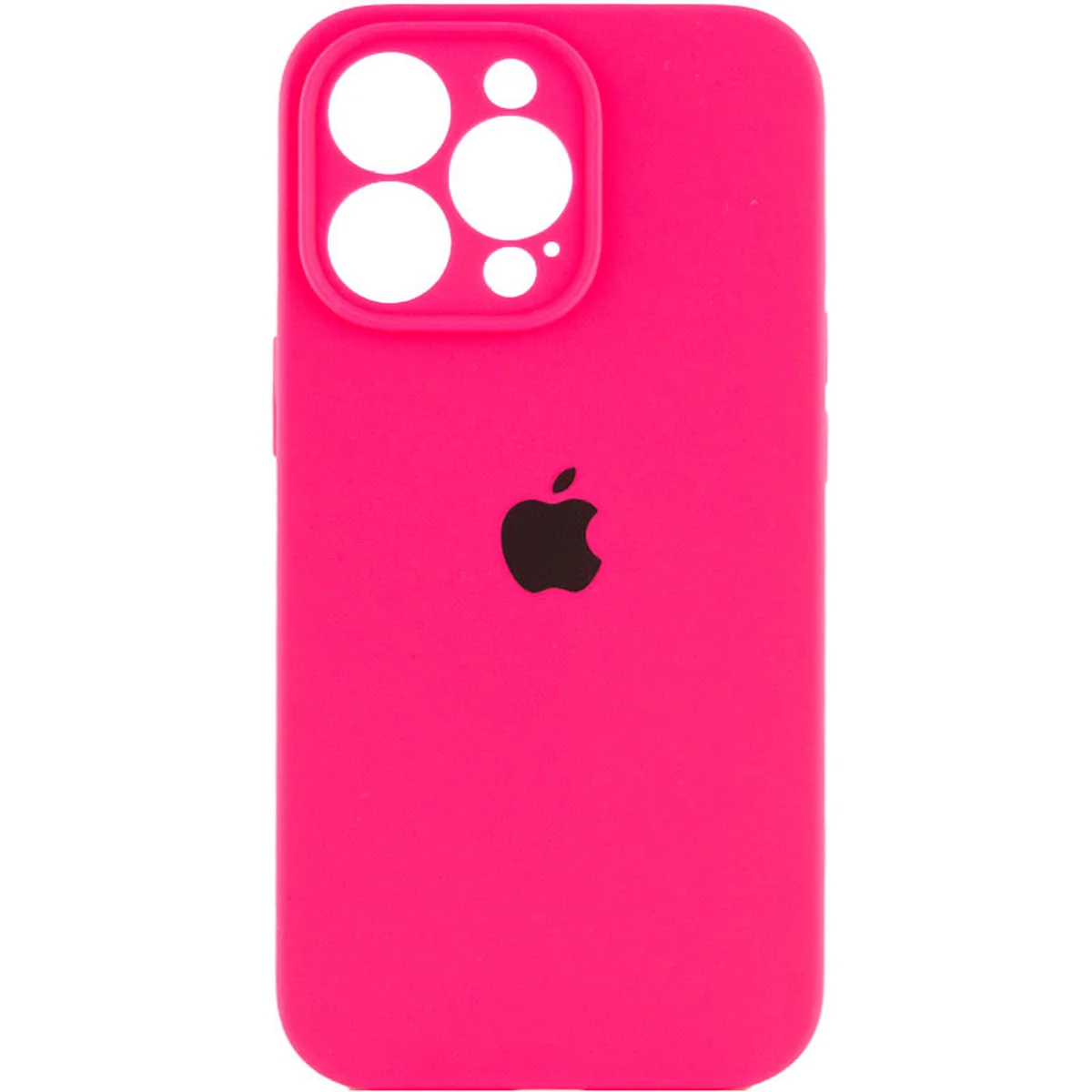 Чехол Silicone Case Full Camera Protective (AA) для Apple iPhone 15 Pro Max (6.7") Розовый / Barbie pink / PVH