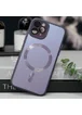 Чехол TPU+Glass Sapphire Midnight with MagSafe для Apple iPhone 15 Pro Max (6.7") Фиолетовый / Deep Purple