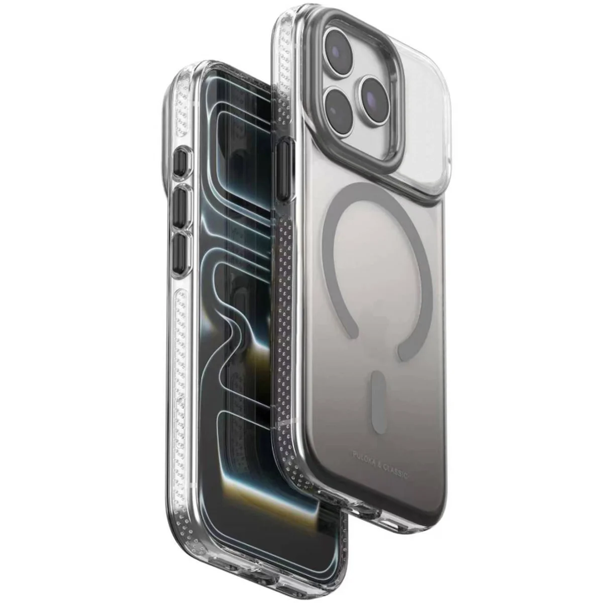 Чехол TPU+PC Puloka Resplendent with Magnetic Fit для Apple iPhone 15 Pro Max (6.7") Dark Grey