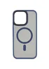 TPU+PC чехол Metal Buttons with MagSafe для Apple iPhone 15 Pro Max (6.7") Синий