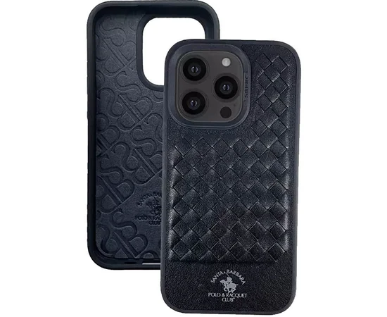 Кожаный чехол Polo Santa Barbara для Apple iPhone 15 Pro Max (6.7") Black