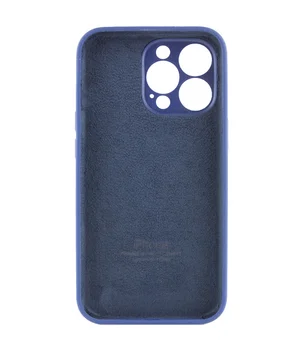 Чехол Silicone Case Full Camera Protective (AA) для Apple iPhone 15 Pro Max (6.7") Синий / Deep navy