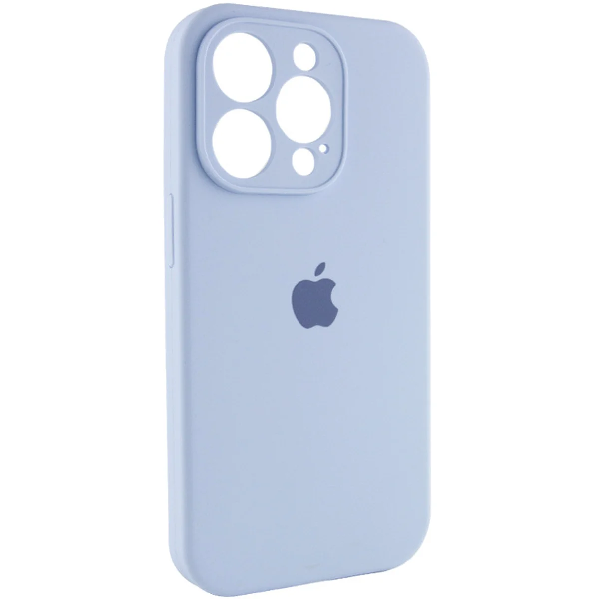 Чехол Silicone Case Full Camera Protective (AA) для Apple iPhone 15 Pro Max (6.7") Голубой / Lilac Blue