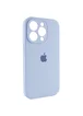 Чехол Silicone Case Full Camera Protective (AA) для Apple iPhone 15 Pro Max (6.7") Голубой / Lilac Blue