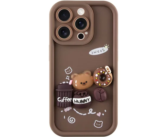 Чехол TPU Toys Case для Apple iPhone 15 Pro Max (6.7") Brown / Sweet