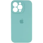 Чехол Silicone Case Full Camera Protective (AA) для Apple iPhone 15 Pro Max (6.7") Бирюзовый / Marine Green