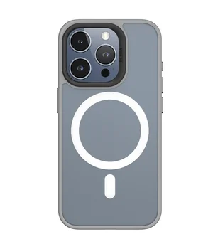 TPU+PC чохол Blueo Skin Friendly Frosted with MagSafe для Apple iPhone 15 Pro Max (6.7") Сірий