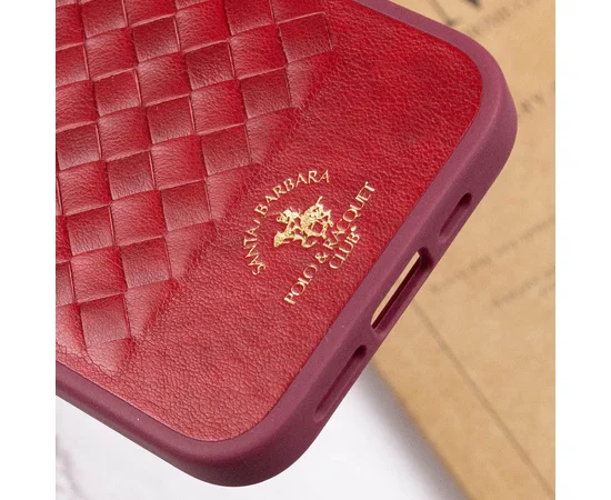 Шкіряний чохол Polo Santa Barbara для Apple iPhone 15 Pro Max (6.7") Red