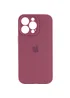 Чехол Silicone Case Full Camera Protective (AA) для Apple iPhone 15 Pro Max (6.7") Бордовый / Plum