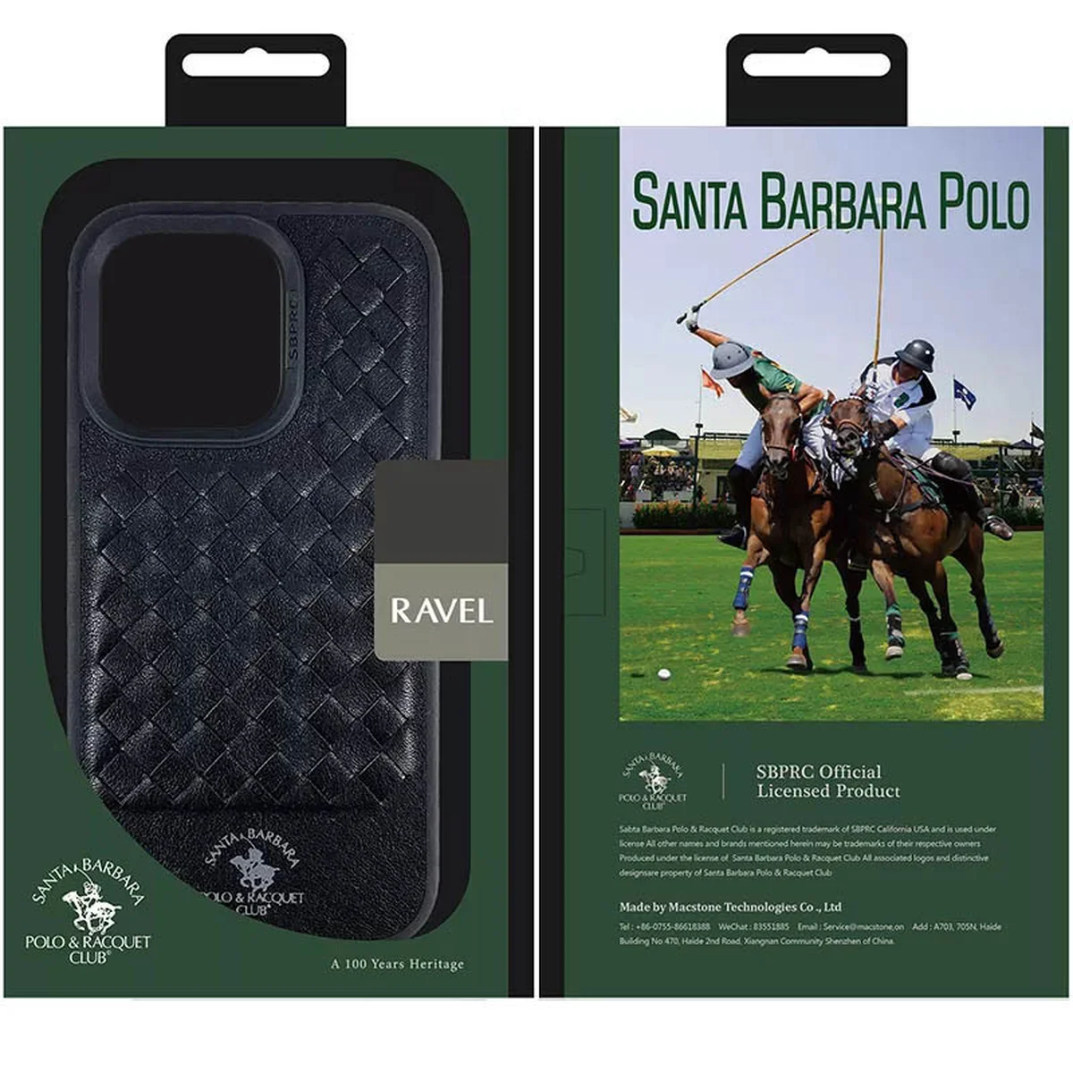 Кожаный чехол Polo Santa Barbara для Apple iPhone 15 Pro Max (6.7") Black