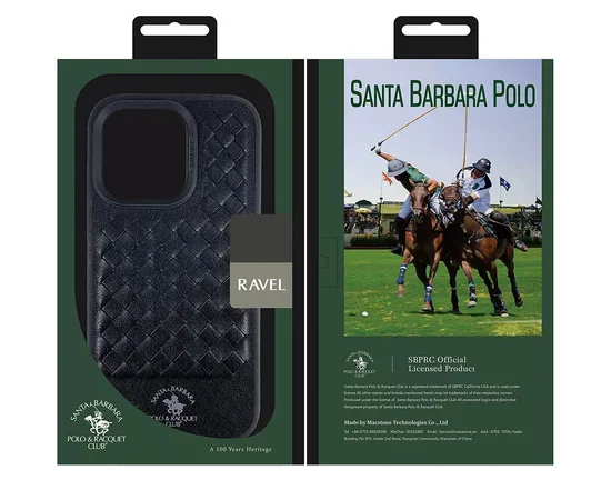 Кожаный чехол Polo Santa Barbara для Apple iPhone 15 Pro Max (6.7") Black