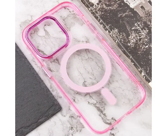 Чехол TPU Iris with MagSafe для Apple iPhone 15 Pro Max (6.7") Розовый