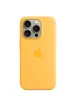 Чехол Silicone case (AAA) full with Magsafe and Animation для Apple iPhone 15 Pro Max (6.7") Желтый / Sunshine
