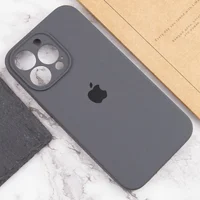 Чехол Silicone Case Full Camera Protective (AA) для Apple iPhone 15 Pro Max (6.7") Серый / Dark Gray