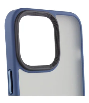 TPU+PC чехол Metal Buttons with MagSafe для Apple iPhone 15 Pro Max (6.7") Синий