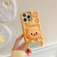 Силіконовий чохол Funny 3D для Apple iPhone 15 Pro Max (6.7") Little bear
