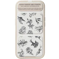 Чехол TPU Panel Stand для Apple iPhone 15 Pro Max (6.7") Floral Sketch