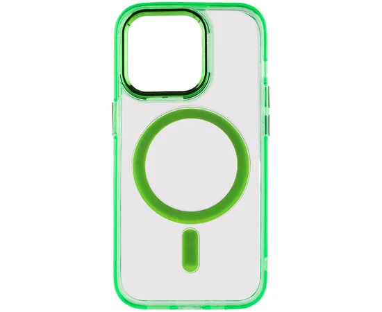 Чехол TPU Iris with MagSafe для Apple iPhone 15 Pro Max (6.7") Салатовый
