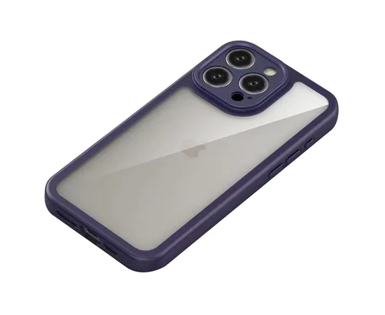 TPU чохол Transparent + Colour 1,5mm для Apple iPhone 15 Pro Max (6.7") Purple