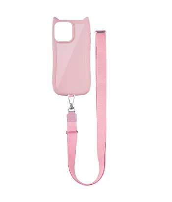 Чохол TPU GETMAN Cat with straps для Apple iPhone 15 Pro Max (6.7") Pink Чохол TPU GETMAN Cat with straps для Apple iPhone 15 Pro Max (6.7") Pink