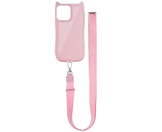 Чохол TPU GETMAN Cat with straps для Apple iPhone 15 Pro Max (6.7") Pink