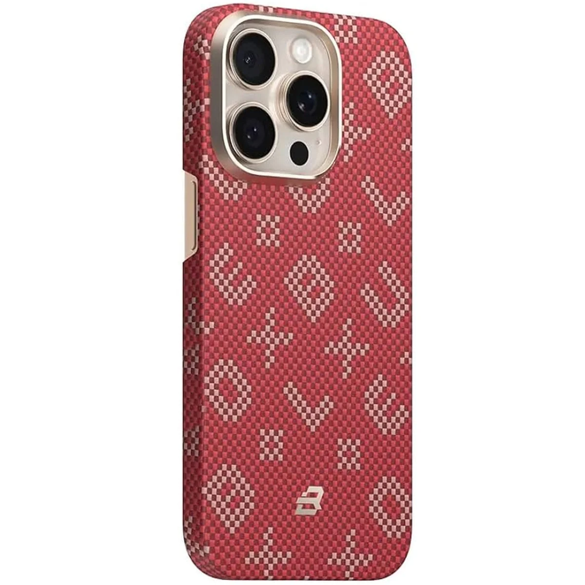 TPU+PC чехол Blueo Gilded Tactile Woven with MagSafe для Apple iPhone 15 Pro Max (6.7") Red