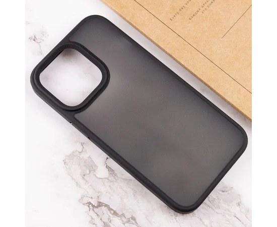 TPU+PC чехол Metal Buttons для Apple iPhone 15 Pro Max (6.7") Черный