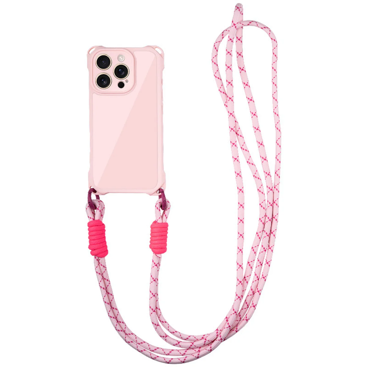 Чехол TPU CrossBody with straps для Apple iPhone 15 Pro Max (6.7") Pink