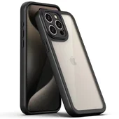 TPU чехол Transparent + Colour 1,5mm для Apple iPhone 15 Pro Max (6.7") Black