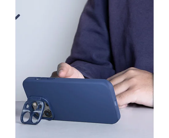 Чехол Silicone Nillkin LensWing Magnetic для Apple iPhone 15 Pro Max (6.7") Синий / Blue