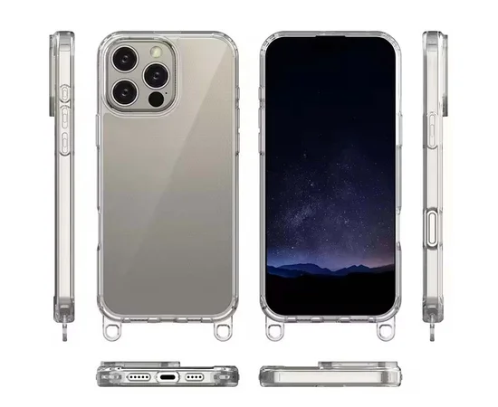 Чехол TPU Transparent with Straps для Apple iPhone 15 Pro Max (6.7") Clay