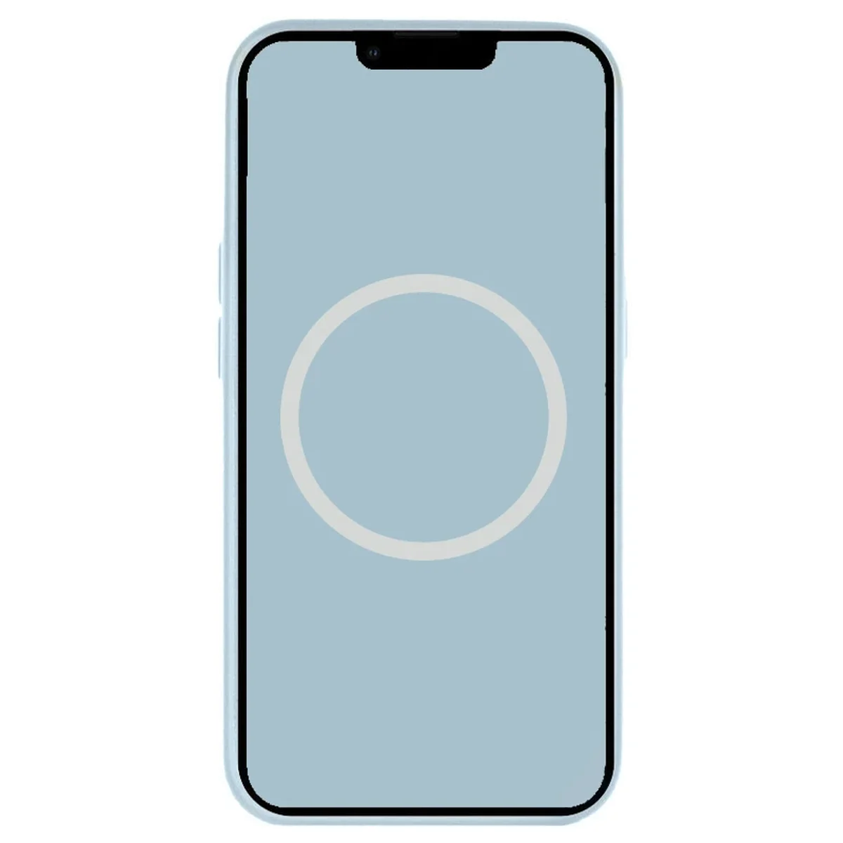 Чехол Silicone case (AAA) full with Magsafe and Animation для Apple iPhone 15 Pro Max (6.7") Голубой / Light Blue