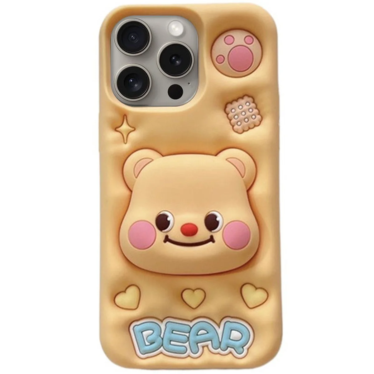 Силиконовый чехол Funny 3D для Apple iPhone 15 Pro Max (6.7") Little bear