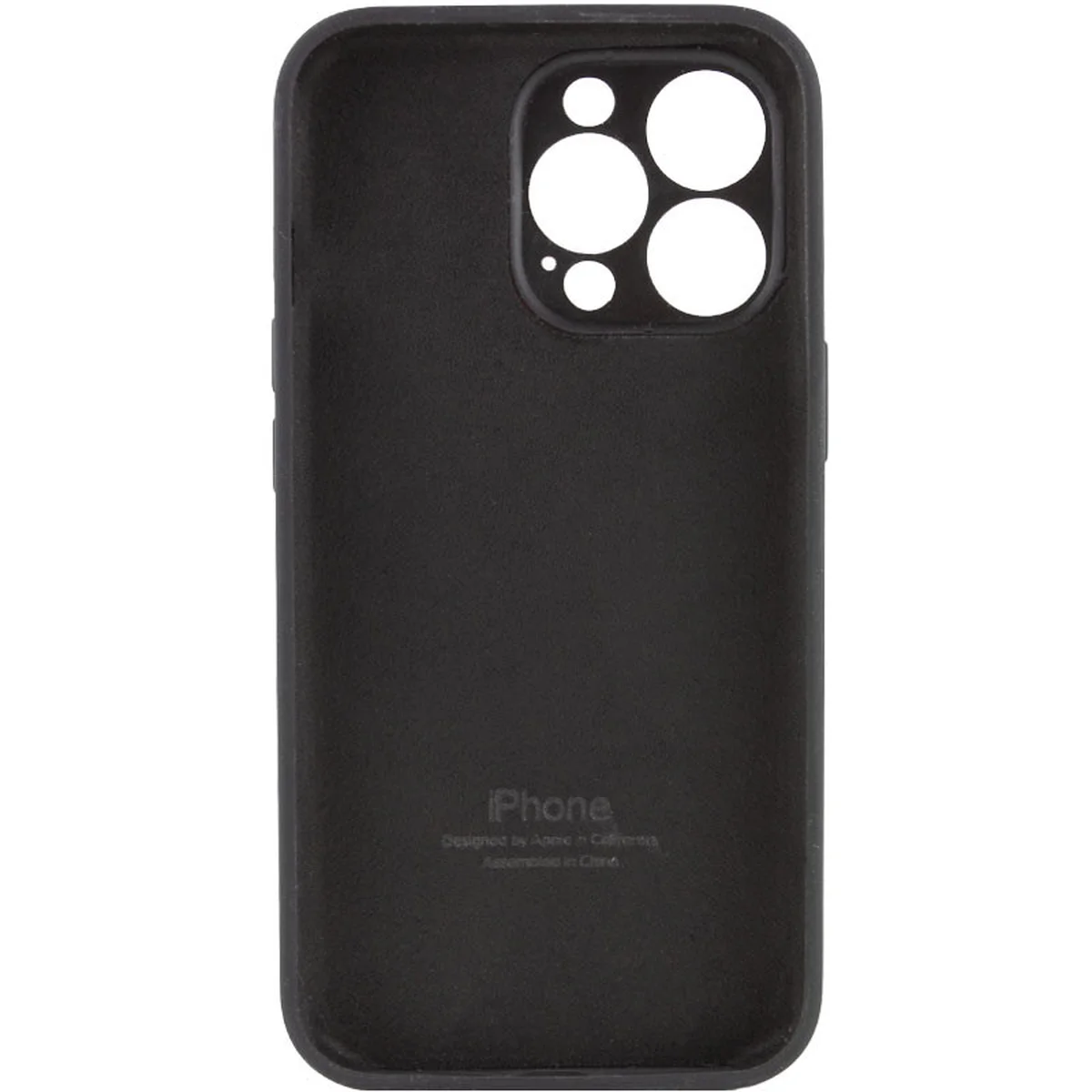 Чехол Silicone Case Full Camera Protective (AA) для Apple iPhone 15 Pro Max (6.7") Черный / Black